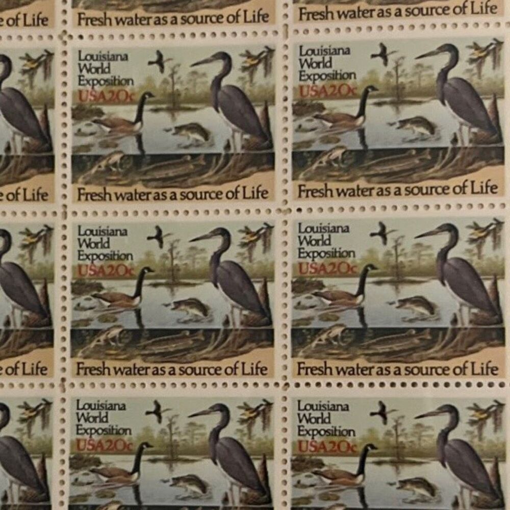 MNH 1984 Louisiana World's Exposition Sheet of 50 20c Stamps Scott #2090